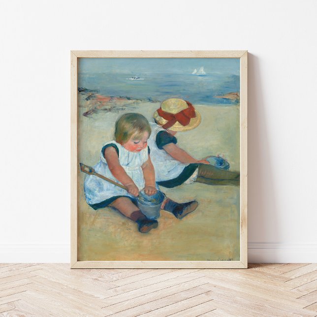 Kinder am Strand | Mary Cassatt Poster (Von Creator hochgeladen)