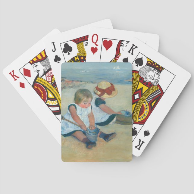 Kinder am Strand | Mary Cassatt Spielkarten (Rückseite)