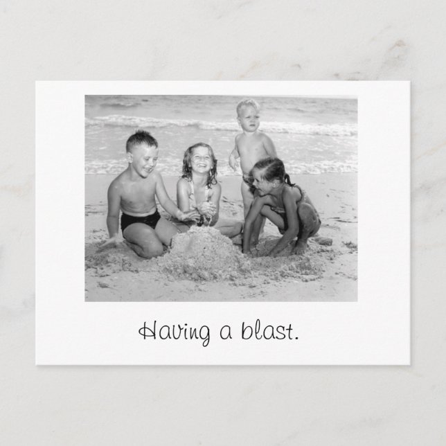 Kinder am Strand Postkarte (Vorderseite)