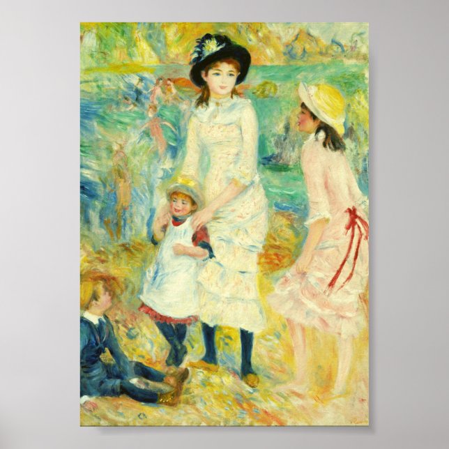 KINDER AN DER SEESHORE MIT RENOIR POSTER (Vorne)
