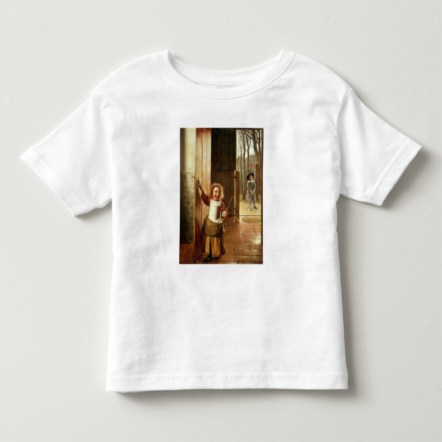 Kinder an der Tür mit "Colf Sticks" Kleinkind T-shirt (Vorderseite)