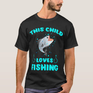 Kinder Angeln Fisch Kinder Spaß Fischer Zitat Hoo T-Shirt