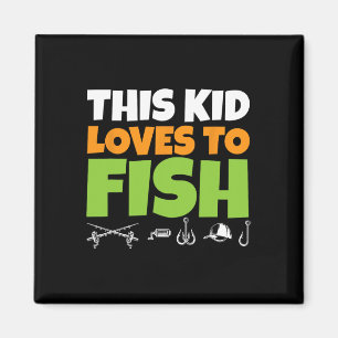Kinder Angeln I Dieses Kind Liebt Es Zu Fischen I  Magnet