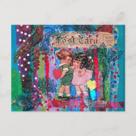 Kinder antike PostkarteVintage Valentines Tages Feiertagspostkarte