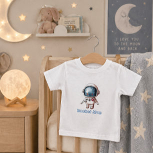 Kinder Astronaut Weltraum Thema Süße Rakete Baby T-shirt