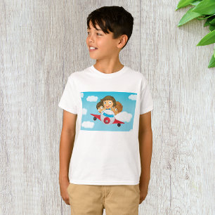 Kinder auf dem Flugzeug T-Shirt