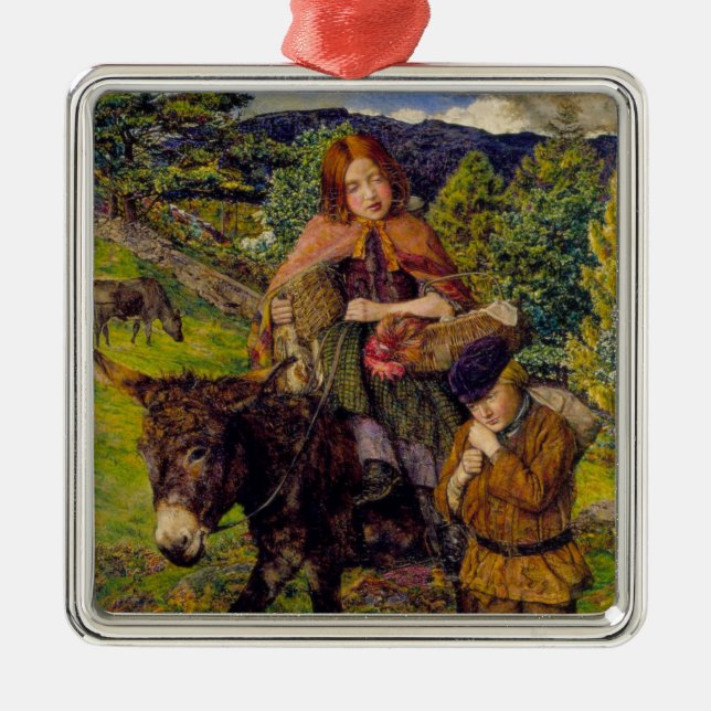Kinder auf dem Markt (von John Lee) Ornament Aus Metall (Vorne)