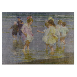Kinder auf dem Strand (von E.H. Potthast) Schneidebrett