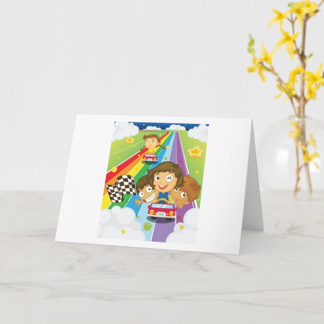 Kinder auf einer Regenbogenkarte Karte (Von Creator hochgeladen)