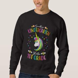 Kinder Auf Wiedersehen Kindergarten Hallo 1. Grade Sweatshirt