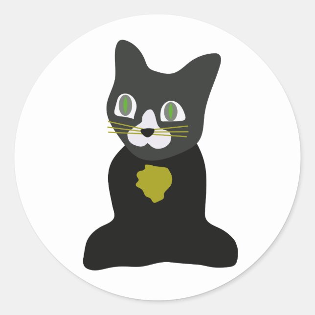 Kinder Aufkleber Katze (Vorderseite)