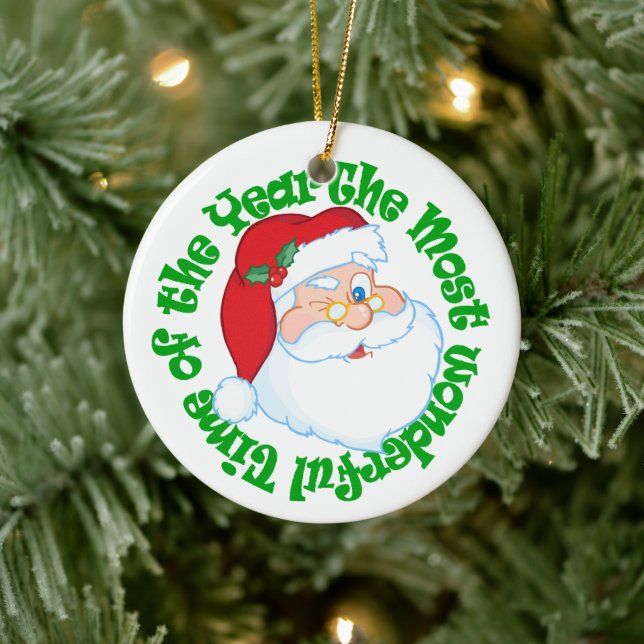 Kinder aus der wunderbarsten Zeit des Weihnachtsma Keramik Ornament (Baum)