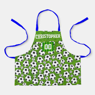 Kinder aus Fußball und Individuelle Name Schürze