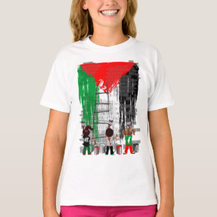 Kinder aus Gaza malen die palästinensische Flagge T-Shirt