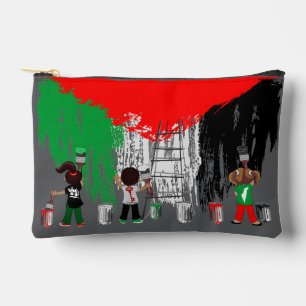 Kinder aus Gaza malen palästinensische Flagge Zubehörtasche