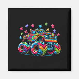 Kinder Autismus Bewusstsein Monster Truck Puzzle A Magnet