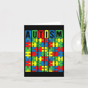 Kinder Autismus Bewusstsein Puzzle Piece Autistic  Karte