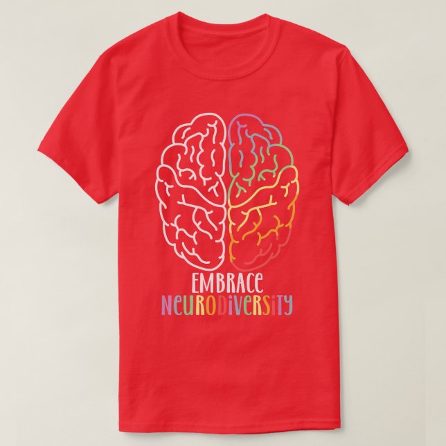 Kinder Autismus Bewusstsein und T-Shirt Embrace Ne (Design vorne)
