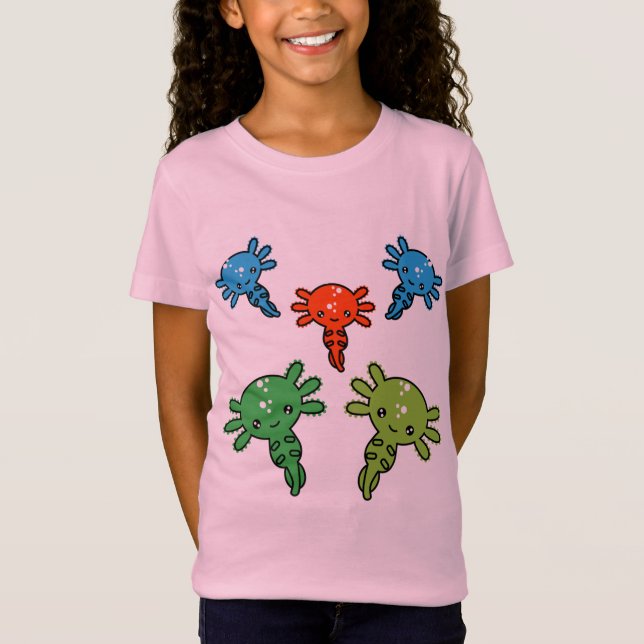 Kinder Axototl Salamander T-Shirt (Vorderseite)