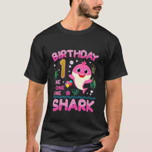 Kinder Baby Niedlich Shark 1St Birthday Boy Girl 1 T-Shirt