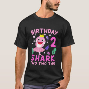 Kinder Baby Niedlich Shark 2Nd Geburtstag Junge Mä T-Shirt
