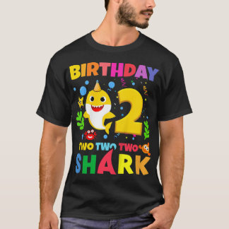 Kinder Baby Shark 2. Geburtstag Junge Mädchen 2 2  T-Shirt