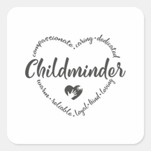 Kinder, Babysitter, Kinderbetreuer Quadratischer Aufkleber