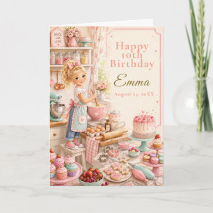 Kinder backen zum Geburtstag Karte