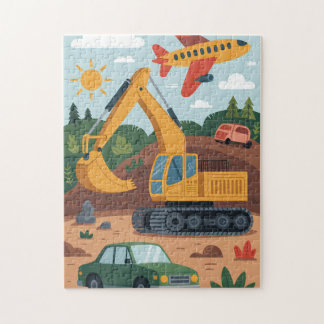 Kinder Bagger Lastwagen Flugzeug Kunstpuzzle