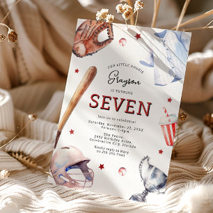 Kinder Baseball Geburtstagsparty Einladung