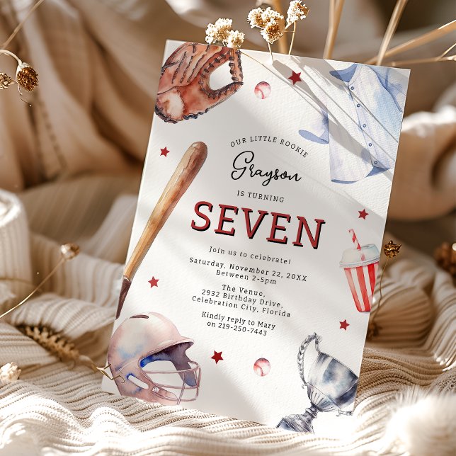 Kinder Baseball Geburtstagsparty Einladung (Von Creator hochgeladen)
