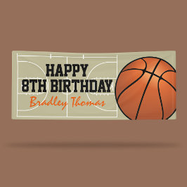 Kinder Basketball Court Geburtstagspartei Banner