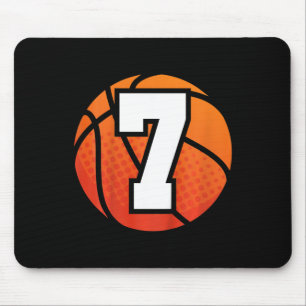 Kinder Basketball Geburtstag 7 Nummer sieben Jahr Mousepad