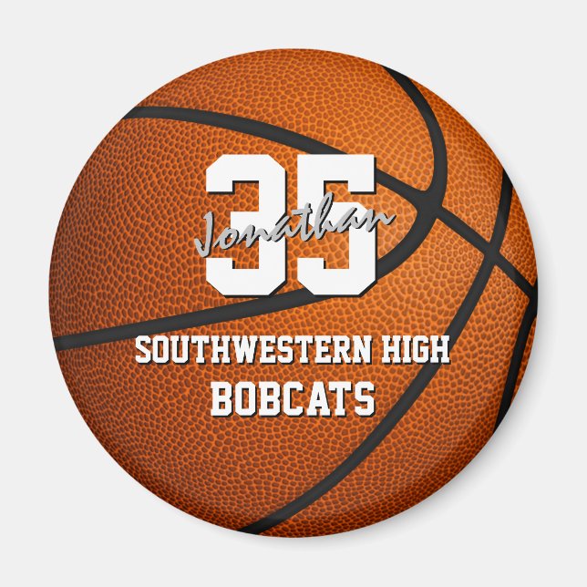 Kinder-Basketballmannschaft Sportgeschenke Magnet (Vorne)