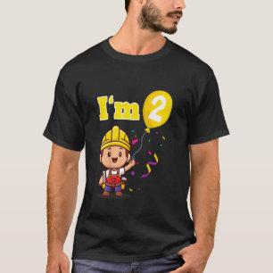 Kinder Bauarbeiter Builder I m 2 Two Second T-Shirt