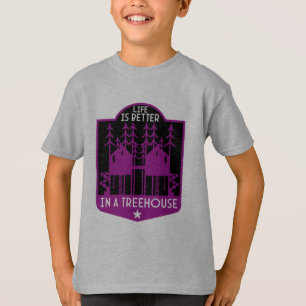 Kinder Baumhaus Rückkehr zur Schule Junge T-Shirt