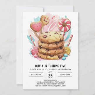 Kinder bearbeiten lustige Cookies Geburtstag Einladung