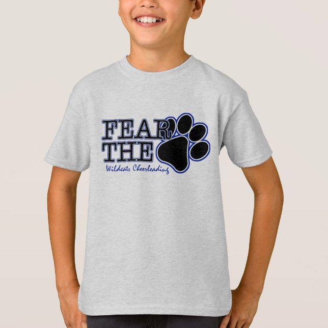 KINDER BEFÜRCHTEN das TATZE SS Grau-T-Shirt T-Shirt (Vorderseite)