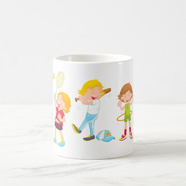 Kinder beim Sport Kinderaktivität Kaffeetasse (Von Creator hochgeladen)