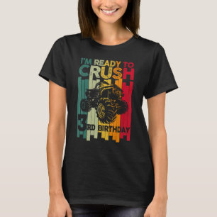 Kinder bereit zum Brechen 3. Geburtstag 3 Monster  T-Shirt