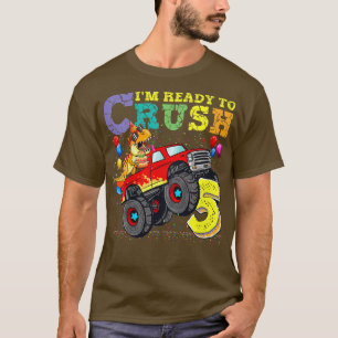 Kinder bereit zum Crush 5 Dinosaurier Monster Truc T-Shirt