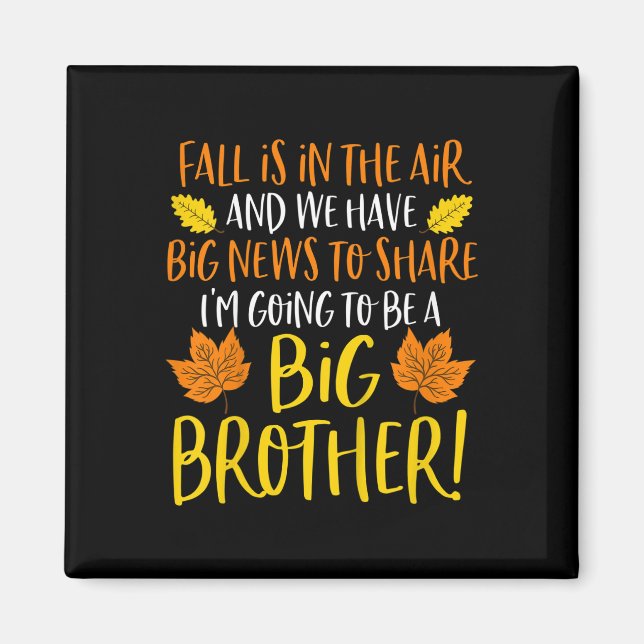 Kinder Big Brother Fall Schwangerschaft Ankündigun Magnet (Vorne)