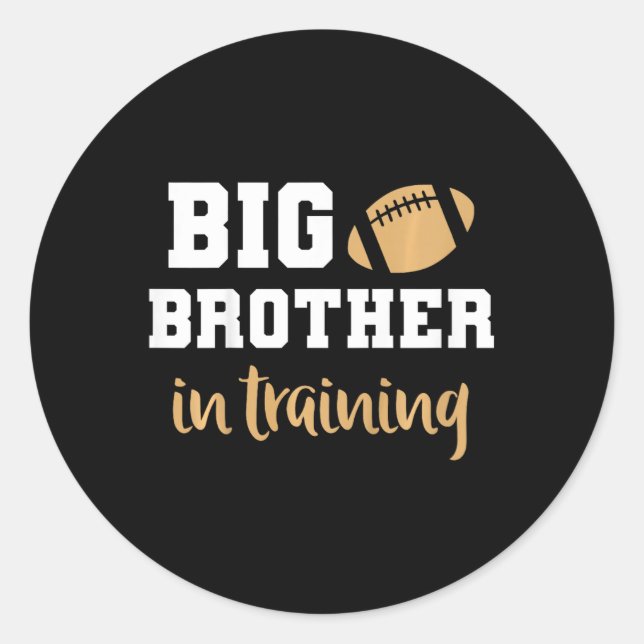 Kinder Big Brother Football Pregnancy Announction  Runder Aufkleber (Vorderseite)