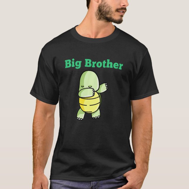 Kinder Big Brother Funny Dabbing Turtle Tortoise T-Shirt (Vorderseite)