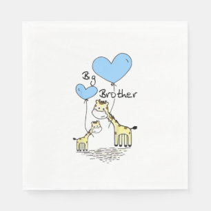 Kinder Big Brother Niedlich Giraffen Geschenk Idee Serviette