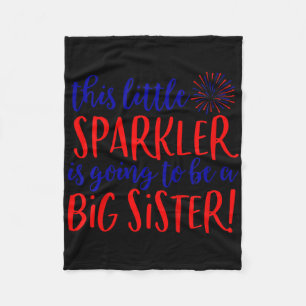 Kinder Big Sister Sparkler 4. Juli Schwangerschaft Fleecedecke