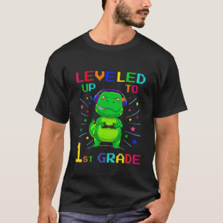 Kinder bis zu einem Grad Gamer Dinosaurier zurück T-Shirt