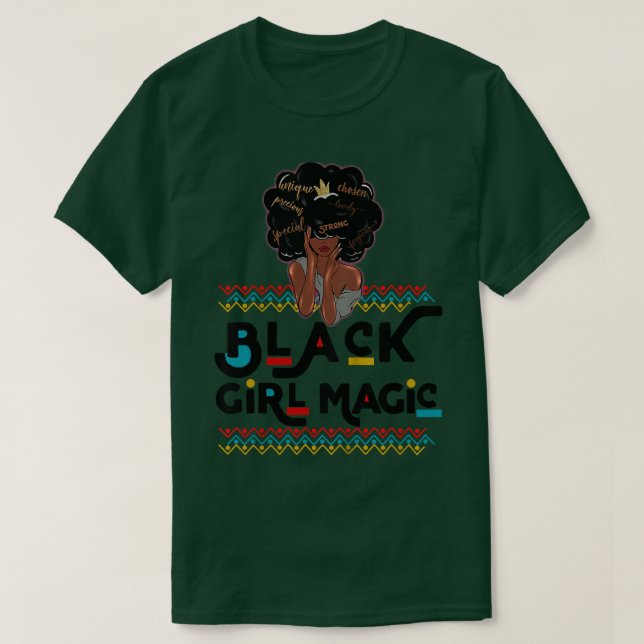 Kinder Black Girl Magic Afrikanischer Melanin Kind T-Shirt (Design vorne)