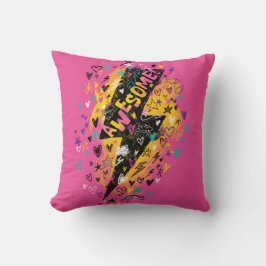 Kinder Blitzlicht Phantastischer Doodle rosa Kissen