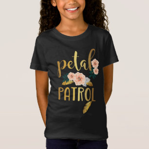 Kinder Blumenmädchen Brautjungfer Blütenpatrouille T-Shirt